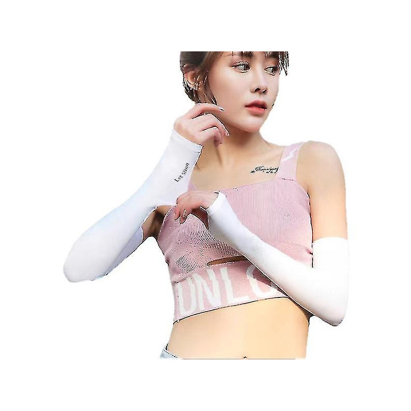 Summer Ice Sunscreen Sleeves Arm Sleeves Thin Silk Sleeves Uv Protection Driving Gloves