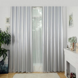 Épaissi plein occultant rideaux chambre écran solaire isolation thermique pare-soleil avec crochet S 1m largeur [...]