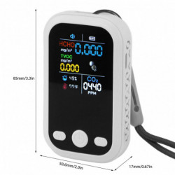 5 In 1 Air Quality Monitor Multifunctional Smart Portable Co2 Humidity Temperature Detector For Indoor Home