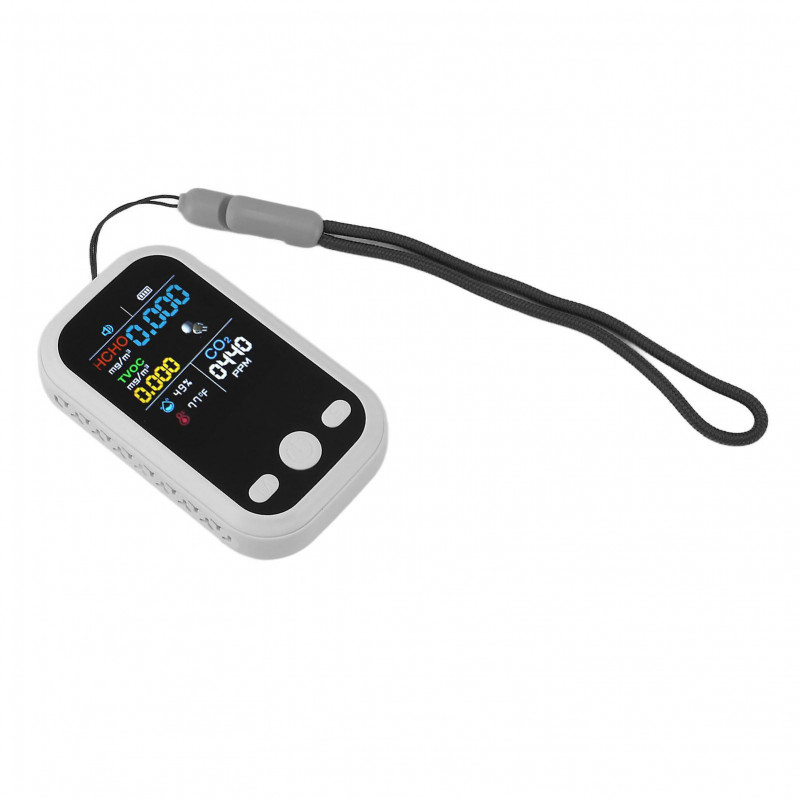 5 In 1 Air Quality Monitor Multifunctional Smart Portable Co2 Humidity Temperature Detector For Indoor Home
