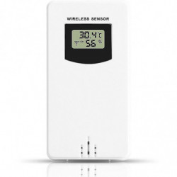 Weather Station Accessories, Wireless Sensor Probe Temperature Monitor Outdoor Replacement Sensor,neutral White