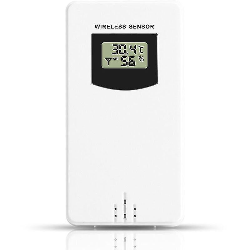 Weather Station Accessories, Wireless Sensor Probe Temperature Monitor Outdoor Replacement Sensor,neutral White