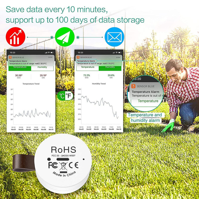 Mini electronic temperature and humidity meter