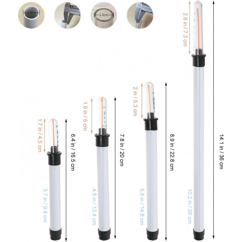 4 Pieces Level Indicator Flower Pot Level Gauge Reminder Shortage Humidity Meter Sensor Monitor Probe for Garden