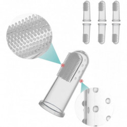 Dog Toothbrush For Dog Teeth Cleaning, Soft Silicone Finger Toothbrush For Dogs,