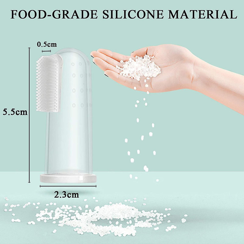 Dog Toothbrush For Dog Teeth Cleaning, Soft Silicone Finger Toothbrush For Dogs,