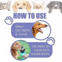2pcs Pet Spray Dog Oral Care Bad Breath Teeth Cleaning Breath Freshener Plaque Remover