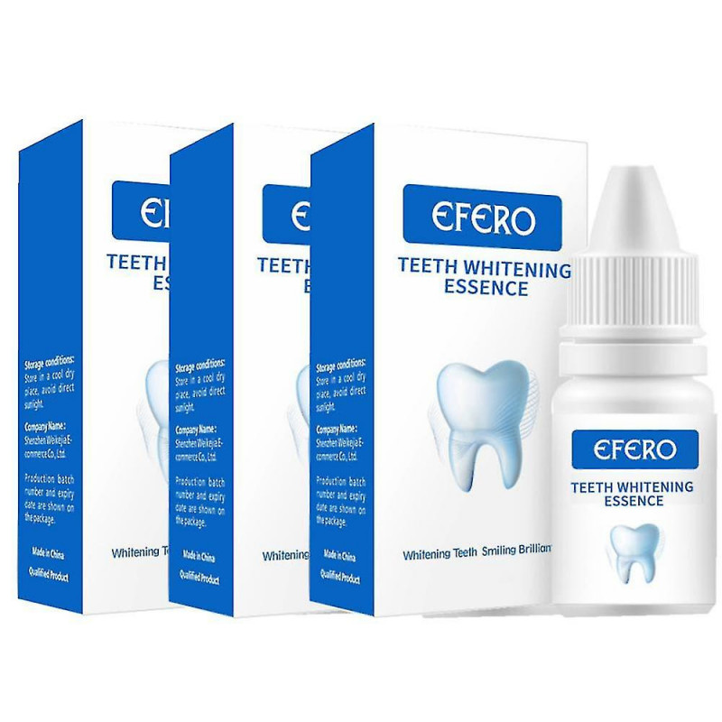 3pcs Sérum de blanchiment des dents Gel Hygiène buccale Nettoyage des dents Dentifrice de soins dentaires