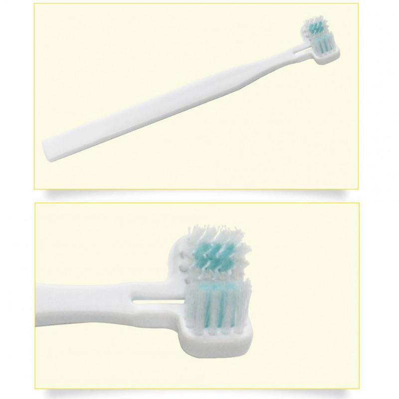 Mouth Cats Dogs Dental Teeth Brushing Double Heads Pet Toothbrush Cleaning Home