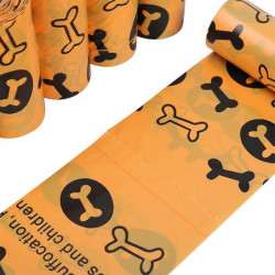 16 Rolls Bones Pattern Biodegradable HDPE+EPI/D2W Pet Dog Poop Waste Bags with Dispenser 16 Rolls Bones Pattern Biodegradable HDPE+EPI/D2W Pet Dog Poop Waste Bags with Dispenser