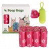 12 Rolls Dog Paw Pattern HDPE+EPI/D2W Eco-friendly Pet Dog Poop Waste Bags with Dispenser