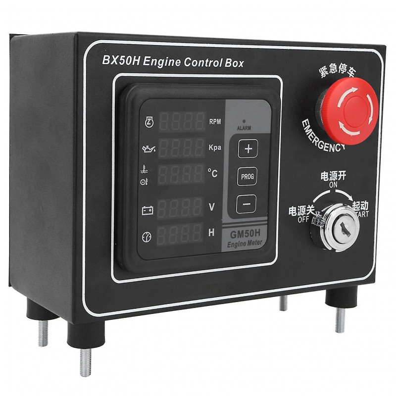 Bx50h diesel engine monitor 5 screen led digital display control box with 2pcs keys