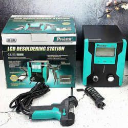 Digital display electric solder suction gun pro'skit ss-331h esd lcd digital bga tin pump suction