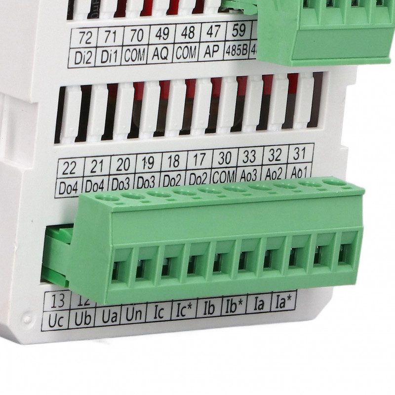 Multifunctional Power Meter 3 Phase LCD Screen White Accurate Electricity Usage Monitor AC220V