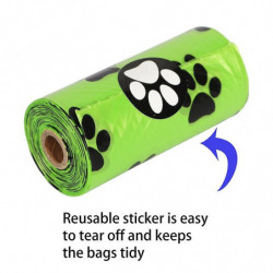 16 Rolls Dog Paw Pattern HDPE+EPI/D2W Biodegradable Pet Dog Poop Waste Bags with Dispenser 16 Rolls Dog Paw Pattern HDPE+EPI/D2W Biodegradable Pet Dog Poop Waste Bags with Dispenser