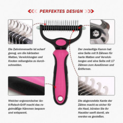 Unterfellbrste Entfilzungsstriegel Fr Hunde Und Katzen Mit Mittel- Bis Langhaar - Unterwollbrste Geg