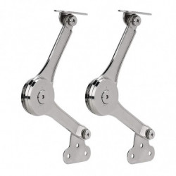2pcs Heavy Duty Lid Support Hinges Soft Close Folding Lid Stay Hinge Keep Lid Hinge Open For
