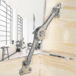 2pcs Heavy Duty Lid Support Hinges Soft Close Folding Lid Stay Hinge Keep Lid Hinge Open For