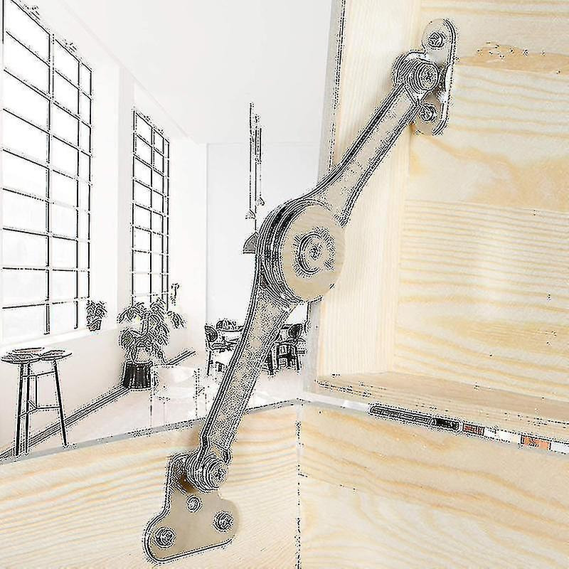 2pcs Heavy Duty Lid Support Hinges Soft Close Folding Lid Stay Hinge Keep Lid Hinge Open For