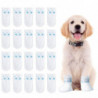 20 Pcs Pet Shoes with Adjustable Self-Adhesive Bandage, Dog Disposable Foot Covers for Outdoor & Indoor Walking