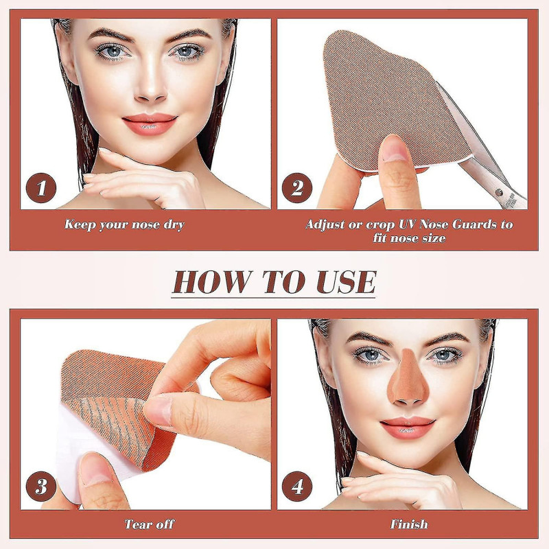 24 Set Sun Protection Nose Patch Uv Golf Patches pour crème solaire pour hommes Wome