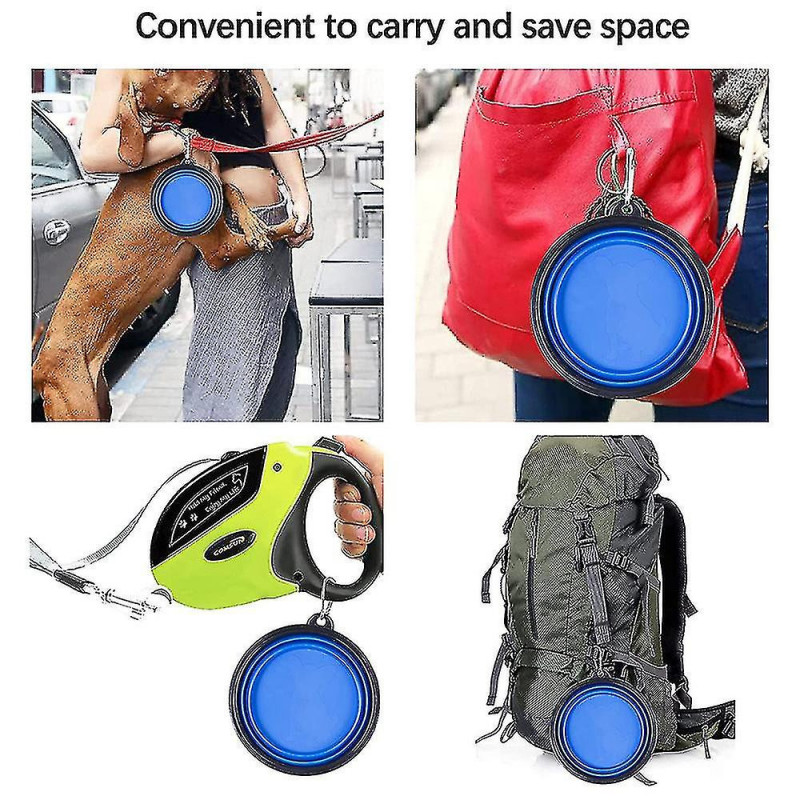 Bol de chien pliable, 2 Pcs Travel Dog Bowls pour chats et chiens