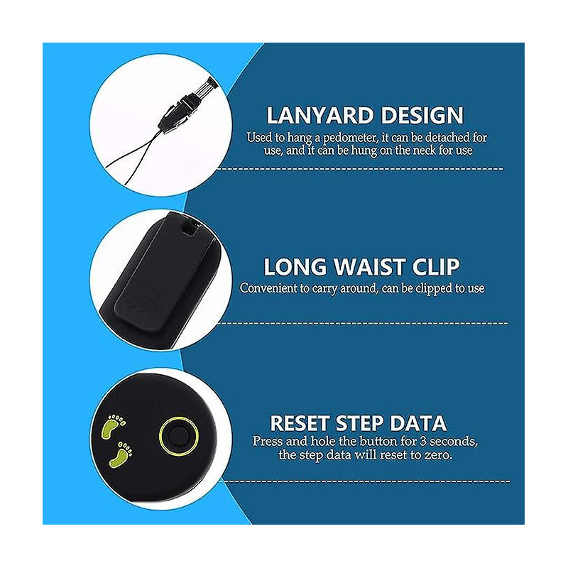 Mini Pedometer Pedometer With Clip And Neck Strap For Running Walking