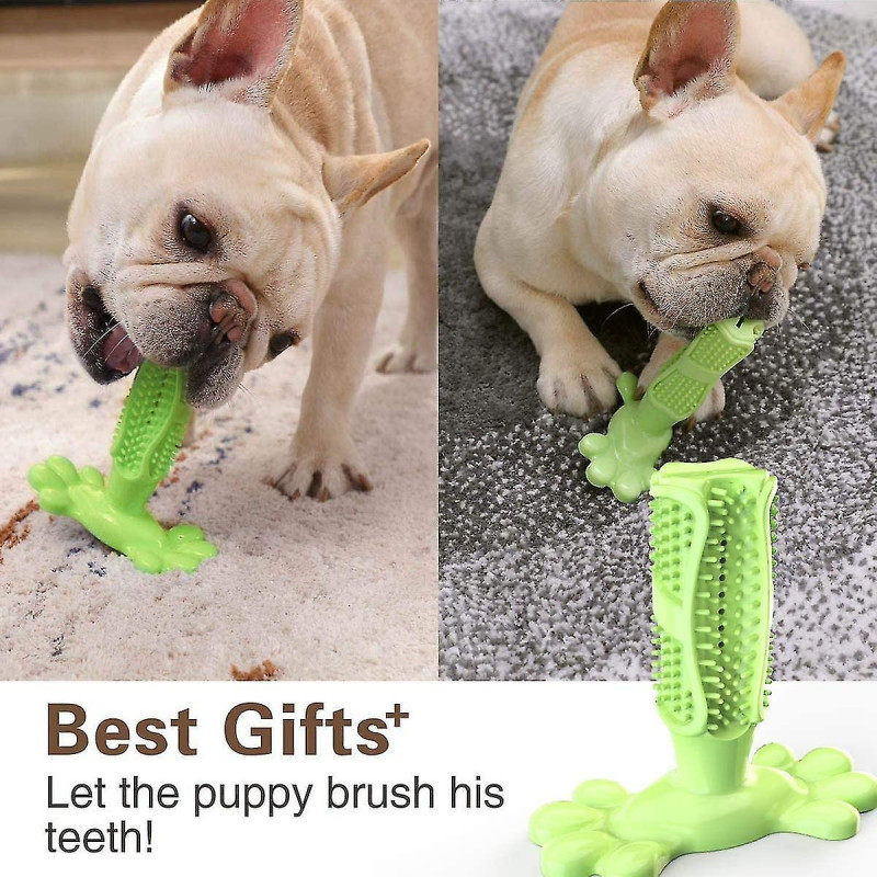 Dog Toothbrush Made Of Natural Rubber, Chew Toy For Teeth Cleaning, Dental Care, Puppy Training