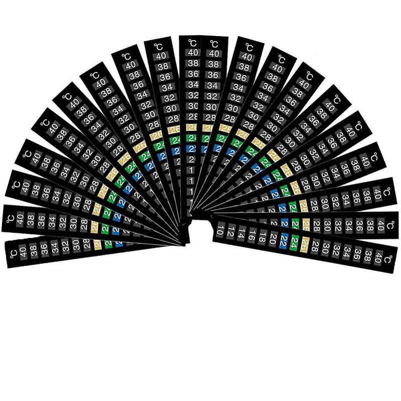 20 Pcs Digital Aquarium Thermometer Adhesive Sticker Color Thermometer Strip For Wine Beer Home Brew Fish Tank