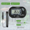 Digital Lcd Aquarium Thermometer With Suction Cups And Waterproof Probe For Fish Tank Reptile Terrarium 2 Pieces