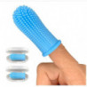 2pcs Pet Fingertips Cleaning Toothbrushes Pet Silicone Toothbrushes Pet Teeth Cleaning Tools Blue