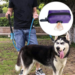 Pet Poop Waste Bag Dispenser Garbage Holder Puppy Poo Bag For Walking Purple Pet Poop Waste Bag Dispenser Garbage Holder Puppy Poo Bag For Walking Purple