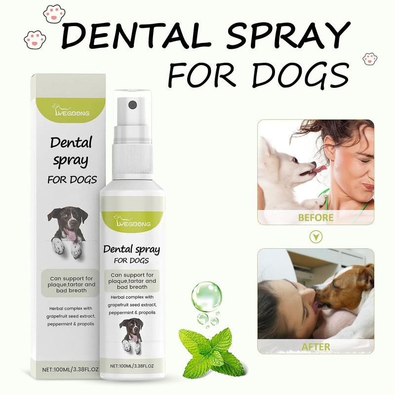 Pet Oral Spray Fresh Breath Oral Cleaning Care To Dislodge Bad Breath Stains And Tartar100ML