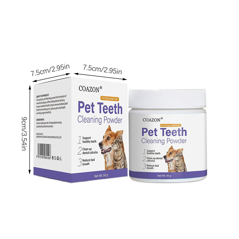 Oral Cleansing Pet Teeth Cleaning Powder For Cats And Dogs Bad Breath And Tartar Control Healthily Breath Odor