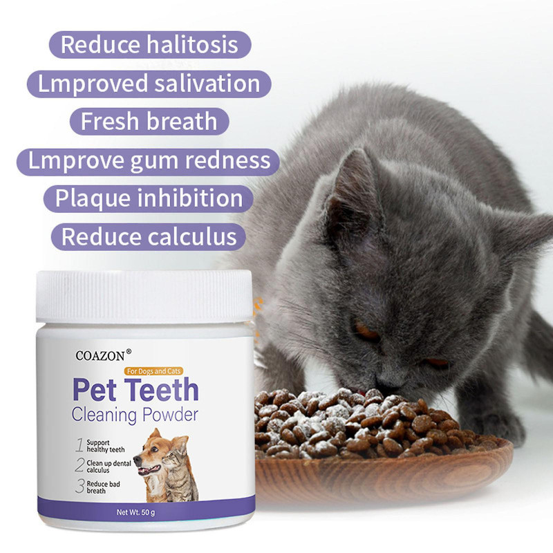 Oral Cleansing Pet Teeth Cleaning Powder For Cats And Dogs Bad Breath And Tartar Control Healthily Breath Odor