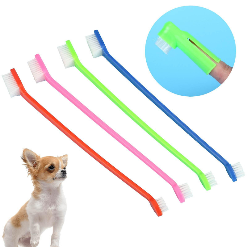 Dog Toothbrush Set Bristles For Dogs Teeth Small Medium Large Breed Dogs Cats