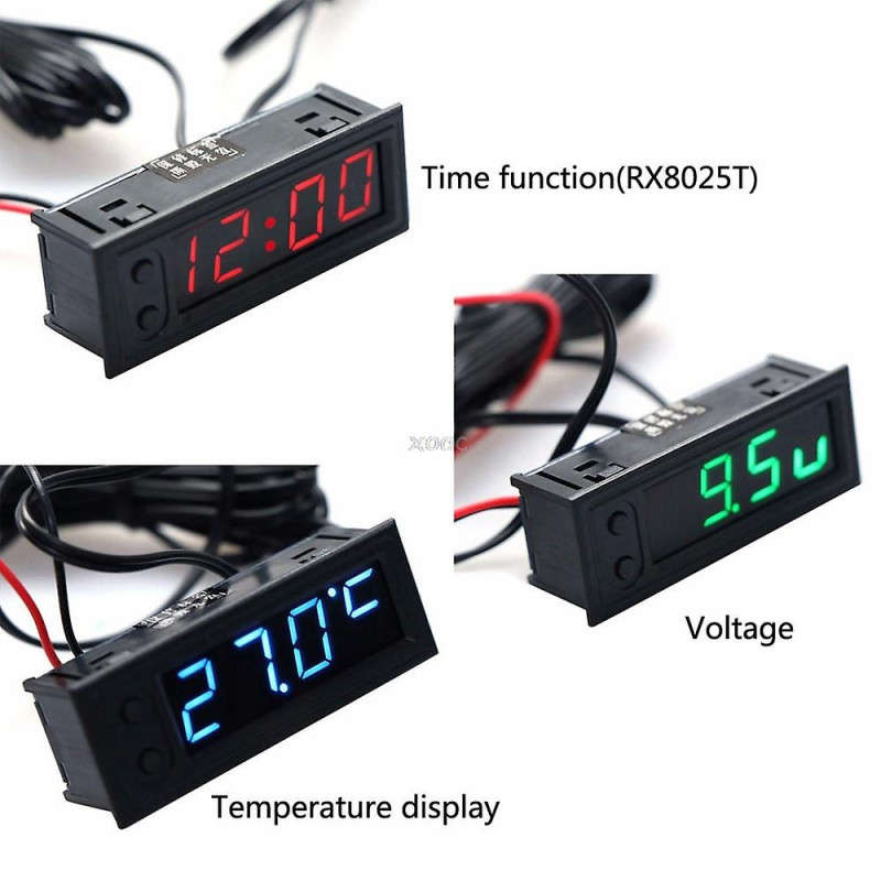 Diy Multifunction High-precision Clock Inside And Outside Car Temperature Battery Voltage Monitor Voltmeter Dc 12v [...]