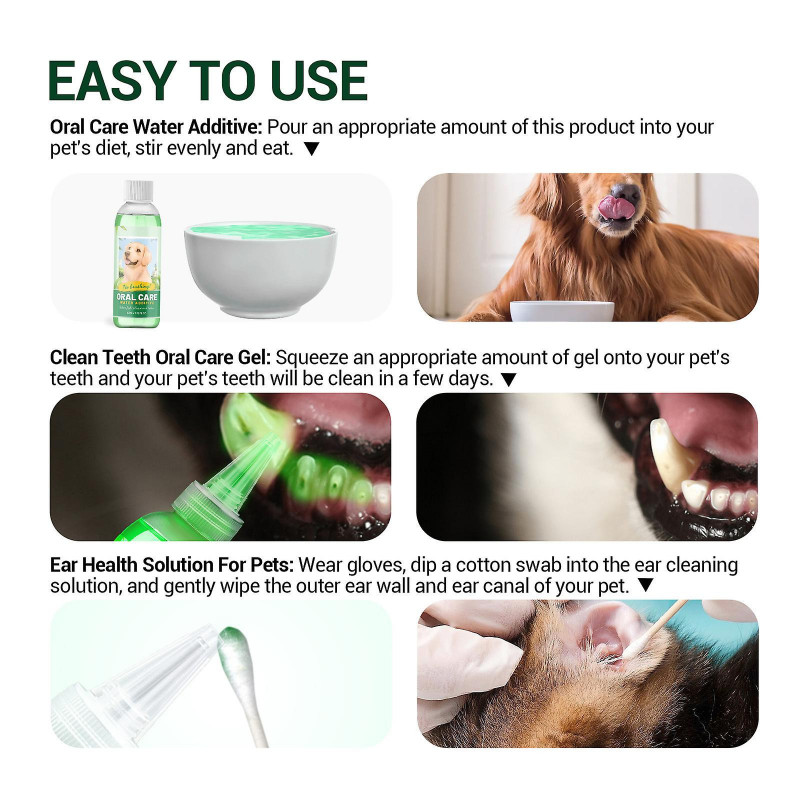 Pet Dental Fresh Gel, Dog Oral Care Gel Mouthwash Removal Tartar, Dog Teeth Cleaning Breath Freshener Gel Improve [...]