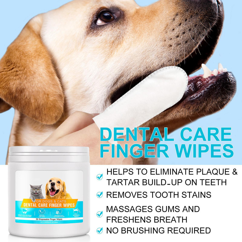 50pcs Dog Teeth Cleaning Wipes, Pet Dental Finger Wipes For Dogs, Pet Oral Cleaning Teeth Wipes Reduces Plaque [...]