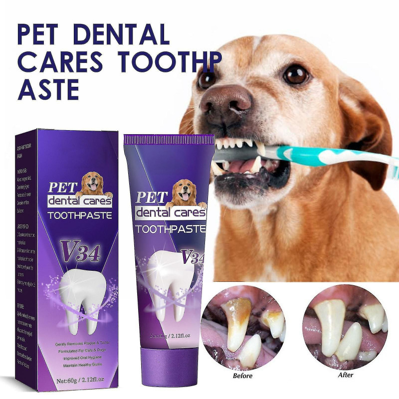 Pet Dental Cares Toothpaste For Dog Cat, Pet Toothpaste Clean Mouth Odor Tartar Tooth Stains, Dog Gum Care Toothpaste