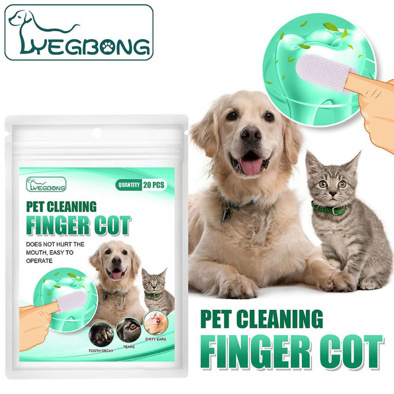 New Bag Wet Wipes Remove Tartar for Pets Pet Cleaning Oral Care Finger Cover Finger
