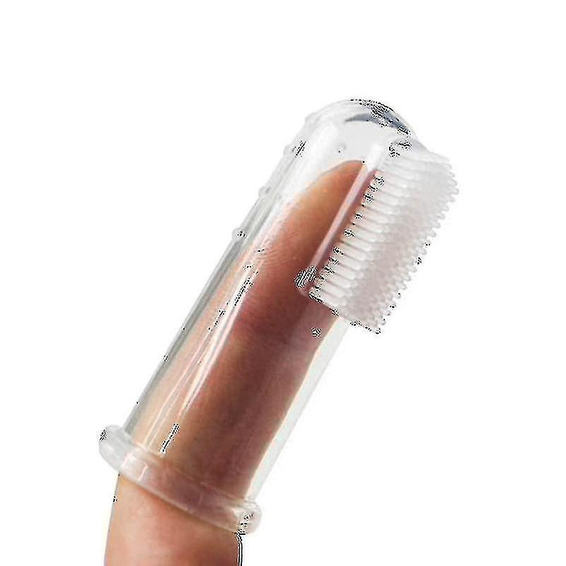 New S Super Soft Finger Teeth Cleaning Toothbrush Tool Toy For Teddy Dog Cat Sm64387