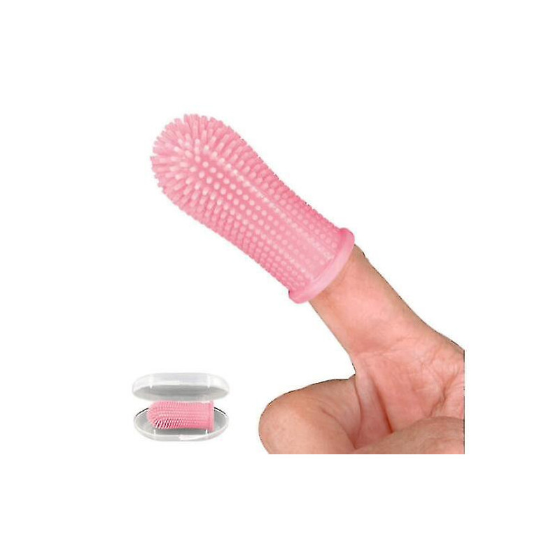 2 Pack Dog Toothbrush, 360 Dog Fingerbrush Toothbrush Full Surround Bristles Easy Teeth Cleaning Pet Dental Care