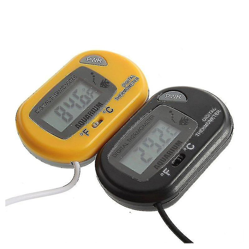 Lcd Digital Fish Aquarium Thermometer Water Terrarium Free Extra Batteries