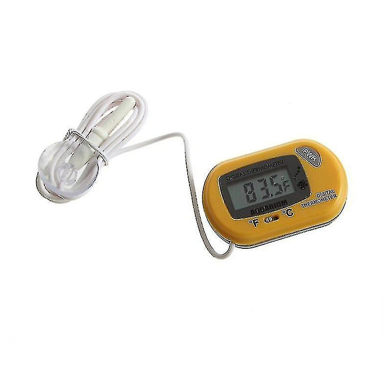 Lcd Digital Fish Aquarium Thermometer Water Terrarium Free Extra Batteries