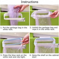 2 Pcs Trash Rack Bin Liners Holder Garbage Bag Hanger For Kitchen Cupboard Tailgate (blue) 2 Pcs Trash Rack Bin Liners Holder Garbage Bag Hanger For Kitchen Cupboard Tailgate (blue)