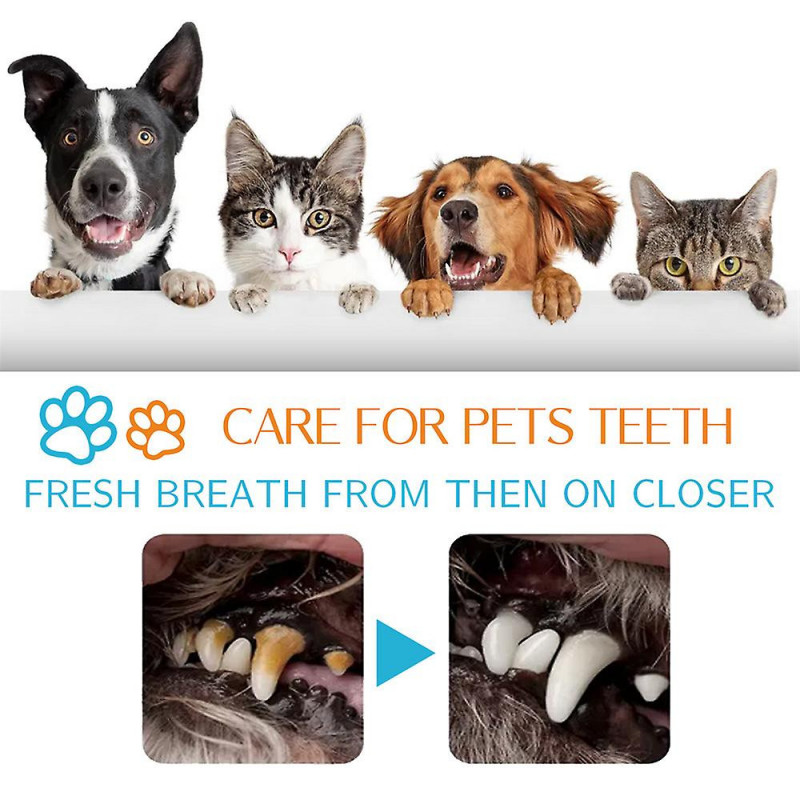 Dog Cat Teeth Cleaning Finger Stall Pet Teeth Cleaning Fresh Breath Removing Dental Scale Stones Oral Odor