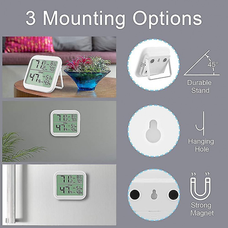 Mini Indoor Thermometer. High Precision Indoor Hygrometer. /switchable. To