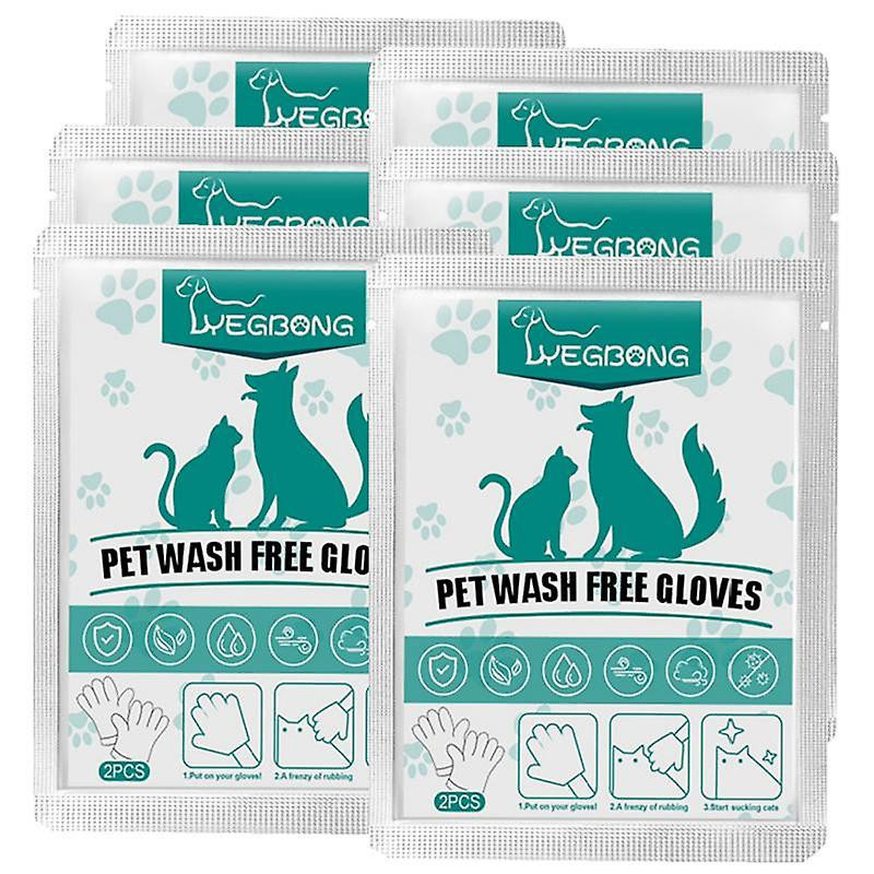 Pet Grooming Glove Wipes Wash Free Cleaning, Soothing & Nourishing Cats & Dogs