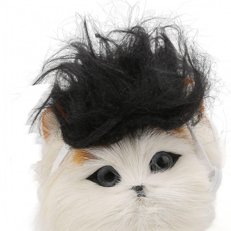 Pet Wig Pet Messy Hair Headdress to Wear Dress Up Halloween Supplies for Dogs and Cats